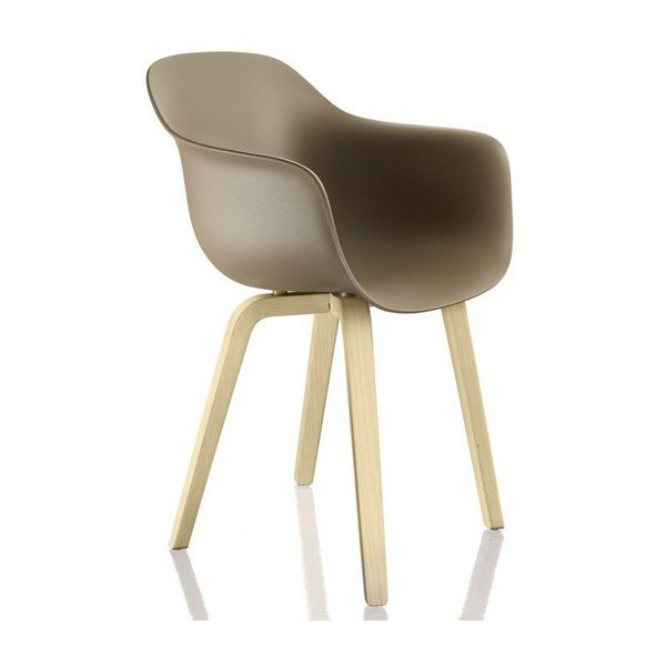 Sedia da pranzo beige con braccioli Substance - Magis
