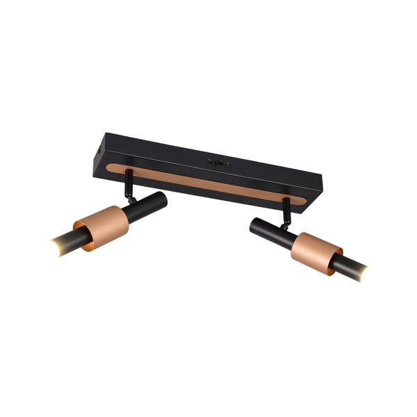 Faretto LED nero e color bronzo 20,5x42 cm Ikaris – Trio Select-image-2