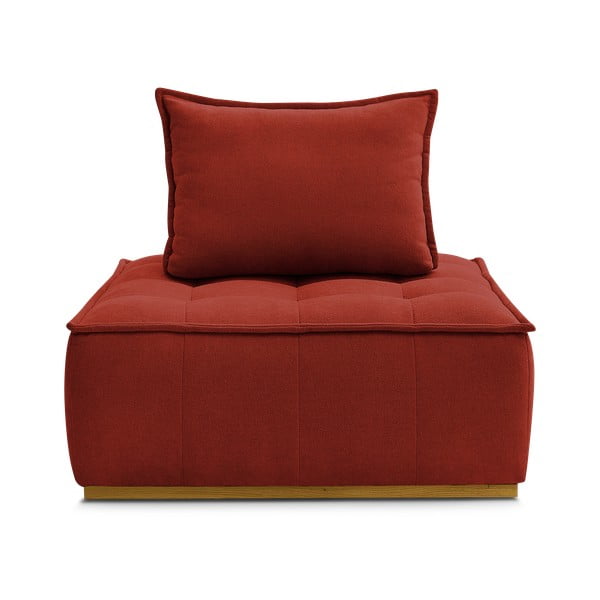 Poltrona color mattone con rivestimento in ciniglia Elisa – Bobochic Paris-image-3