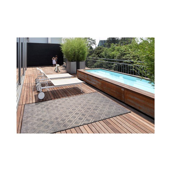 Tappeto grigio per esterni Betty Silver, 135 x 190 cm - Universal-image-1