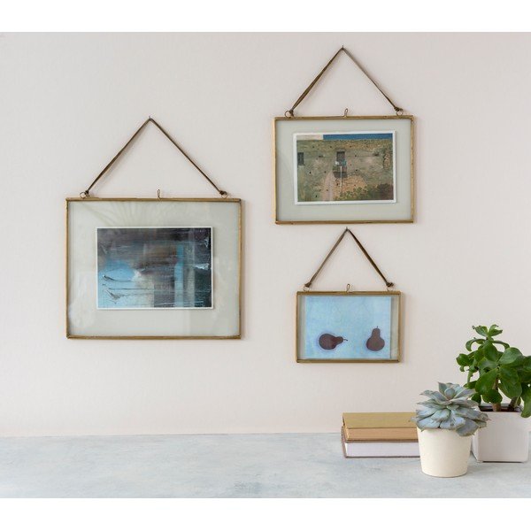 Cornice da parete in metallo dorata 15x10 cm - Rex London-image-2