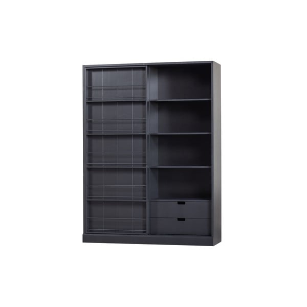 Libreria in legno di pino nero 150x200 cm Swing - WOOOD-image-1
