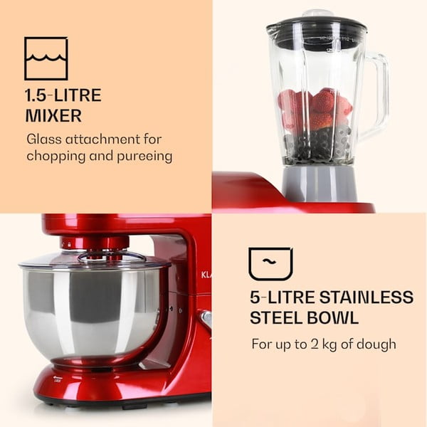 Robot da cucina multifunzione rosso Lucia Rossa - Klarstein-image-4
