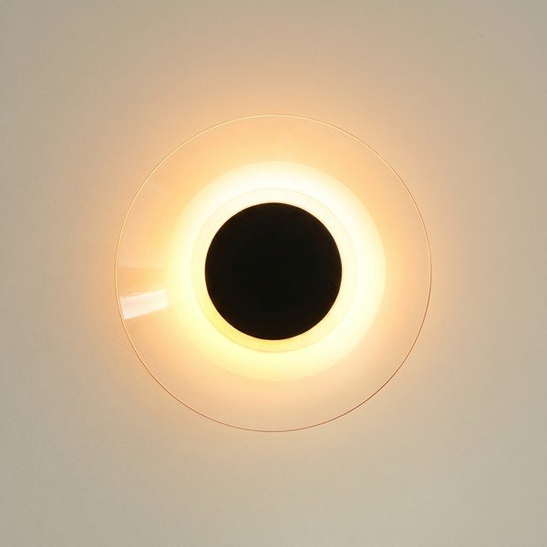 Lampada da parete LED nera 
in vetro acrilico
 ø 28 cm ASTRO – Thoro-image-4