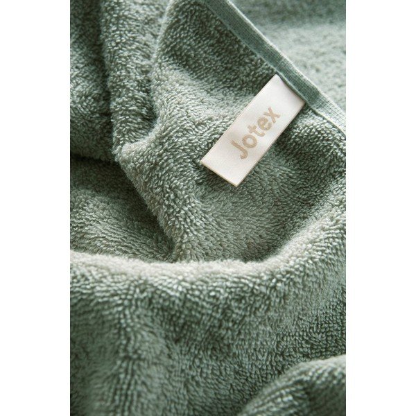 Set di asciugamani per viso e corpo verde polveroso in cotone 4 pz Darcy – Jotex-image-4