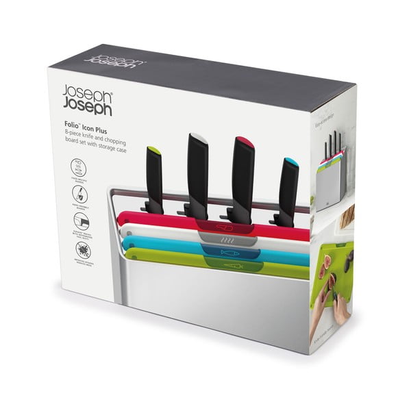 Set di taglieri e coltelli con supporto 10x32 cm Folio Icon Plus - Joseph Joseph-image-4