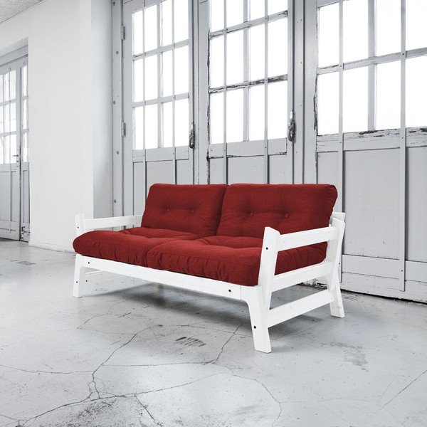 Rozkládací pohovka Karup Step White/Passion Red