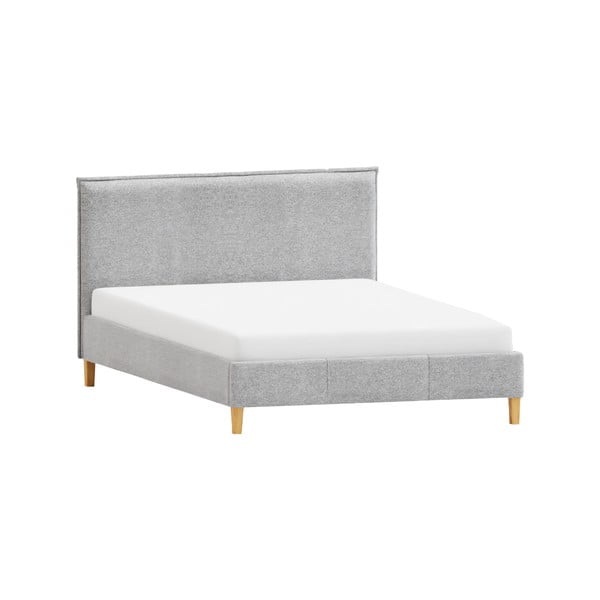 Letto singolo imbottito grigio con griglia 90x200 cm Tina - Ropez