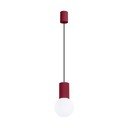Lampadario burgundy con paralume in vetro ø 12 cm Orbital – Sollux