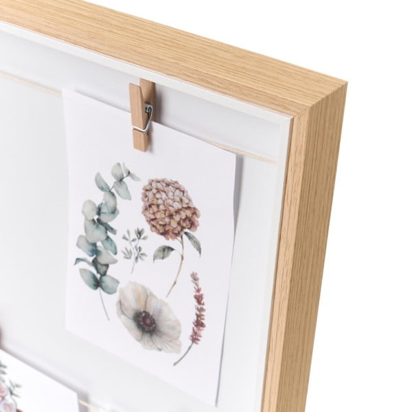 Cornice da parete in colore naturale 43x43 cm - Casa Selección-image-2