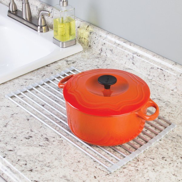 Griglia salvagoccia per lavello in alluminio, argento Metro - iDesign-image-4