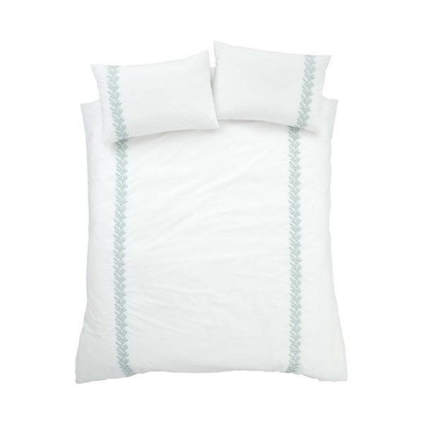 Biancheria da letto in cotone bianco 200x200 cm Embroidery Leaf - Bianca-image-2