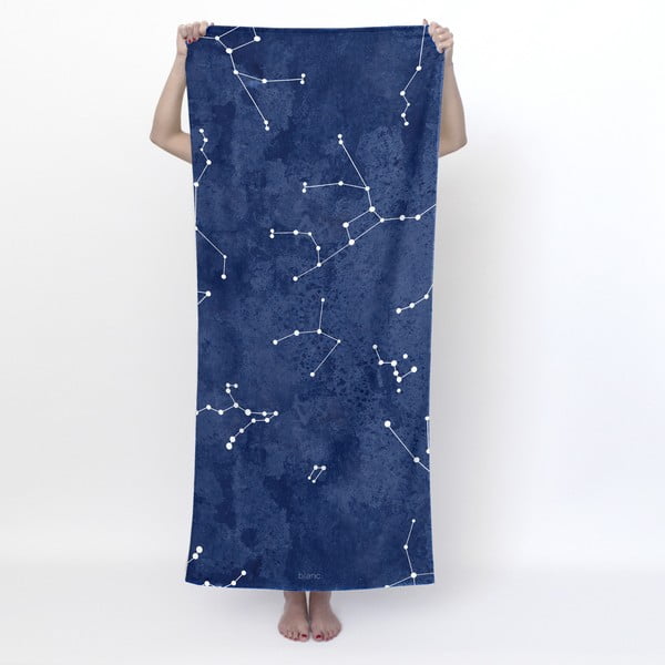 Asciugamano blu scuro 70x150 cm Cosmos - Blanc