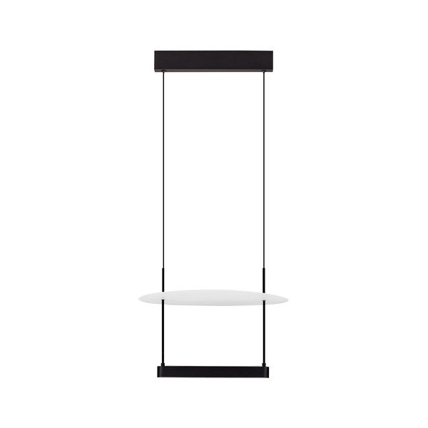 Lampadario LED bianco/nero opaco in alluminio con intensità regolabile ø 40 cm Diona – Nova Luce