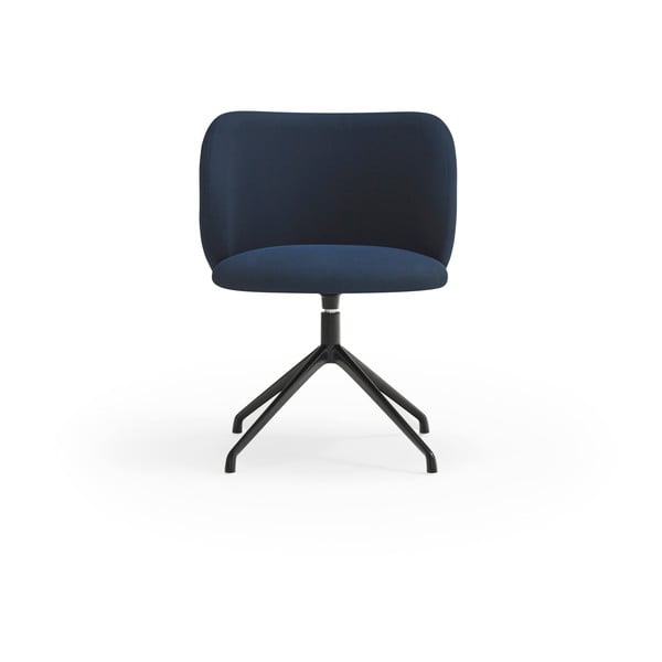 Sedia da pranzo blu scuro in imbottito Mogi – Teulat-image-1