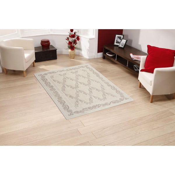 Tappeto in cotone crema Gina, 80 x 300 cm - Floorist-image-1