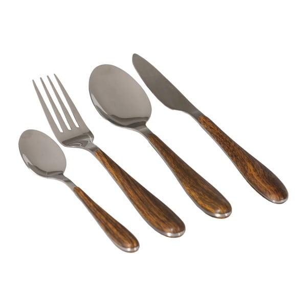 Posate in acciaio inox marrone e argento 24 pezzi - Ixia-image-2