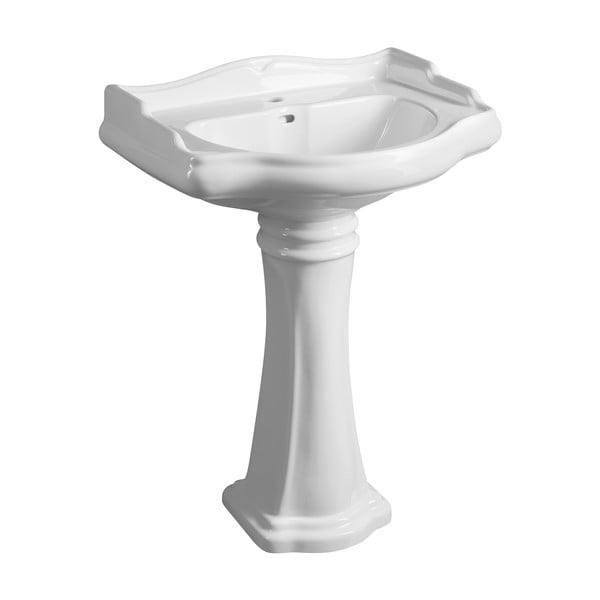 Lavabo bianco in ceramica 69x52 cm Retro – Sapho-image-4