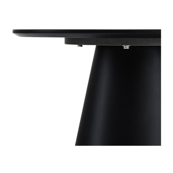 Tavolino in grigio scuro e nero con piano in marmo ø 60 cm Tango - Furnhouse-image-1