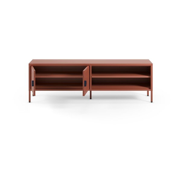 Mobile TV color terracotta in metallo 160x50x35 cm Sayla – Marckeric-image-1
