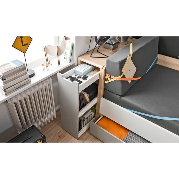 Armadio con anta grigia per letto singolo Evolve - Vox-image-3