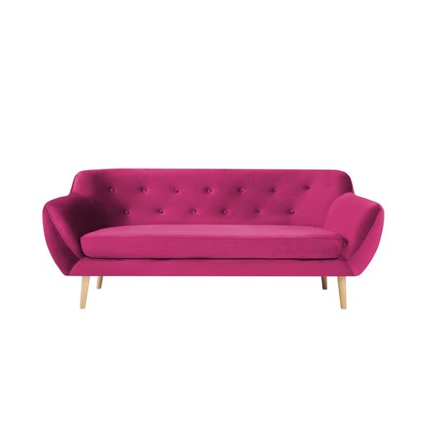 Divano a tre posti rosa Amelie - Mazzini Sofas