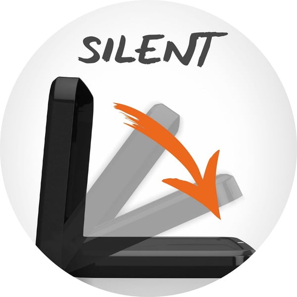 Cestino per la spazzatura argentato in plastica con pedale 40 l Paso – Rotho-image-3