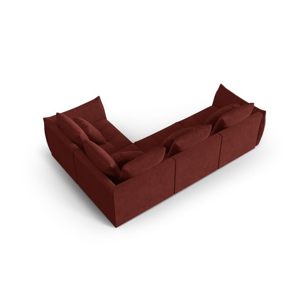 Divano angolare rosso (angolo destro/L) Bloom - Micadoni Home-image-3