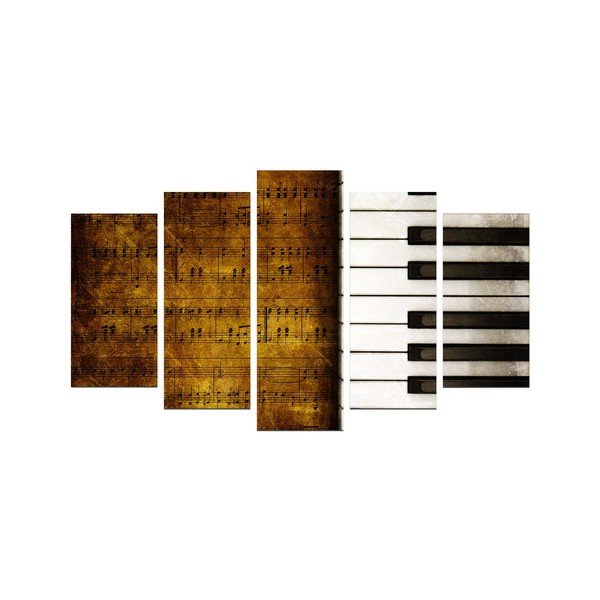 Pittura in più parti Pianoforte, 110 x 60 cm - Charm