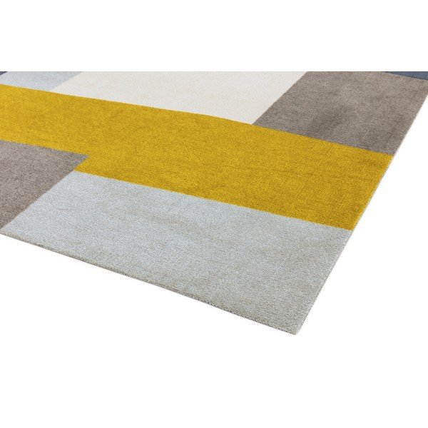 Tappeto giallo e grigio Riley Carso, 200 x 290 cm - Asiatic Carpets-image-4