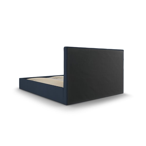 Letto matrimoniale imbottito blu scuro con contenitore con griglia 160x200 cm Nerin - Mazzini Beds-image-4