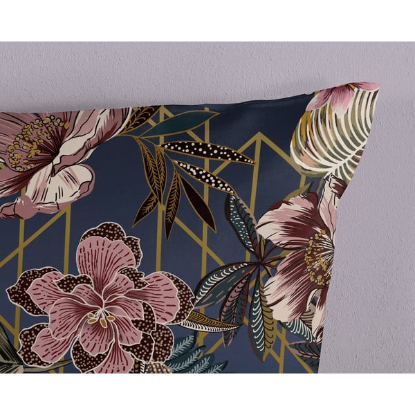 Set copripiumino e federa blu scuro in microfibra per letto matrimoniale ed esteso 200x220 cm Jos – Good Morning-image-3