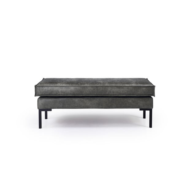 Pouf in similpelle grigio scuro Rate - Scandic