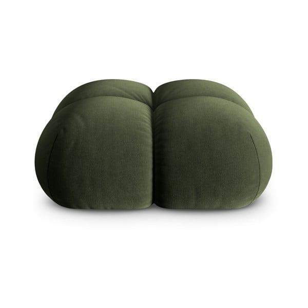 Poggiapiedi verde con rivestimento in velluto Loretto – Cosmopolitan Design