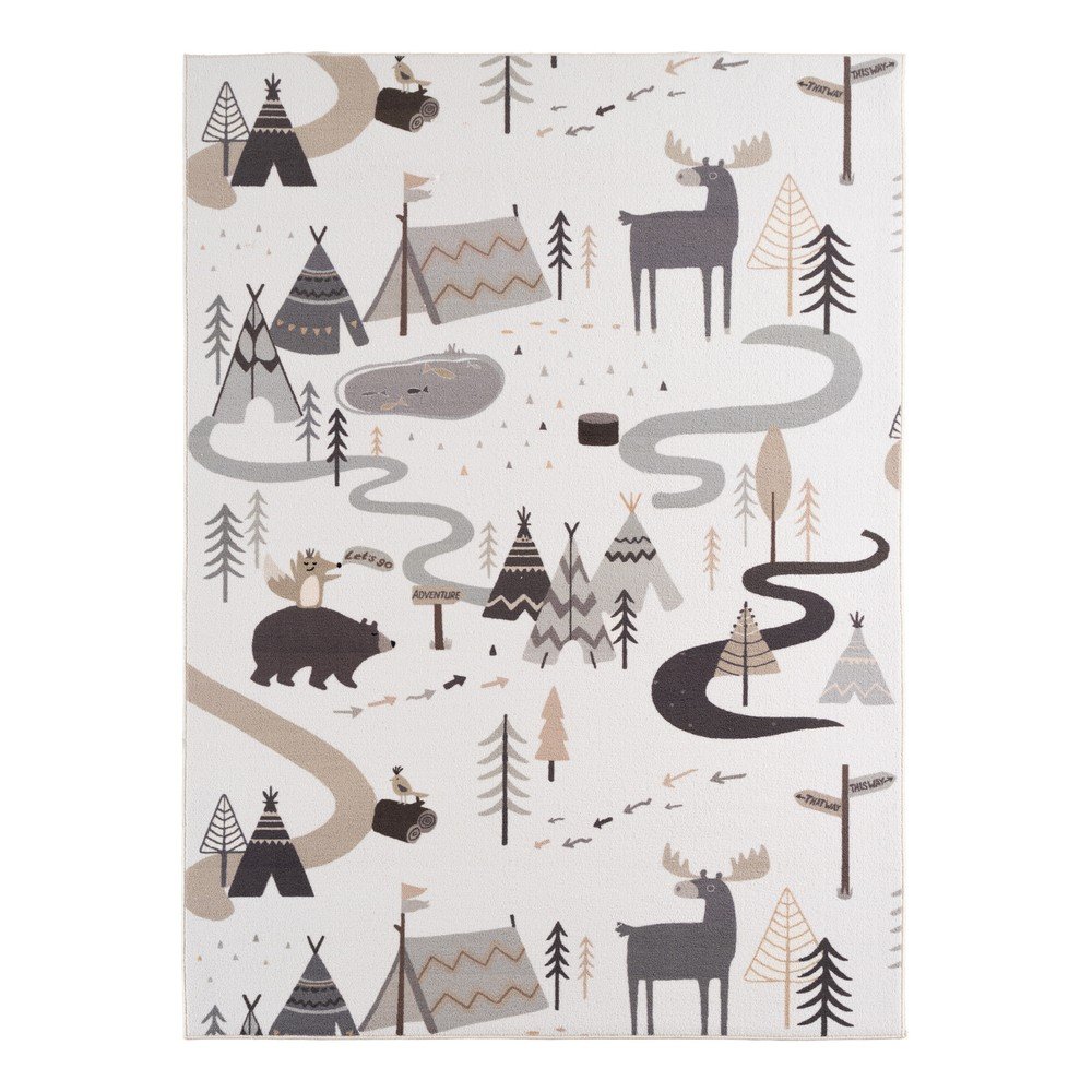 Tappeto per bambini color crema lavabile 140x200 cm Coco 1135 – Ayyildiz Carpets | Tappeti per bambini
