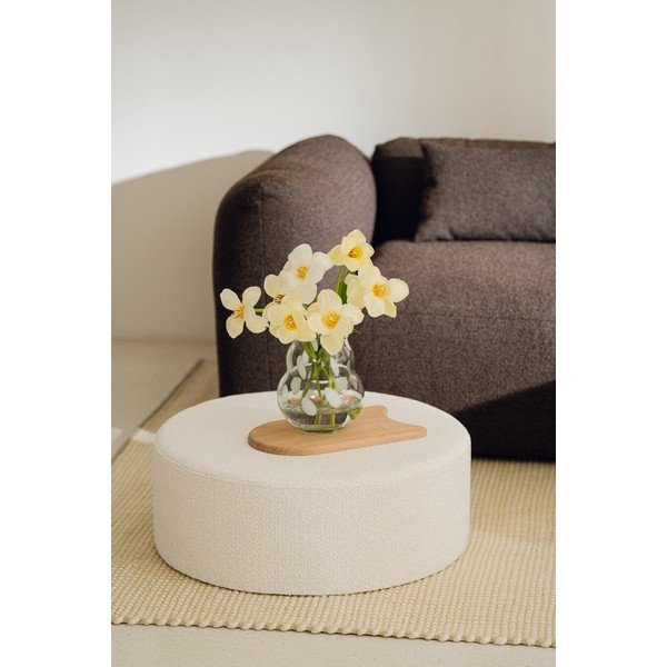 Vaso bianco in vetro fatto a mano (altezza totale 22 cm) Dam – noo.ma-image-4