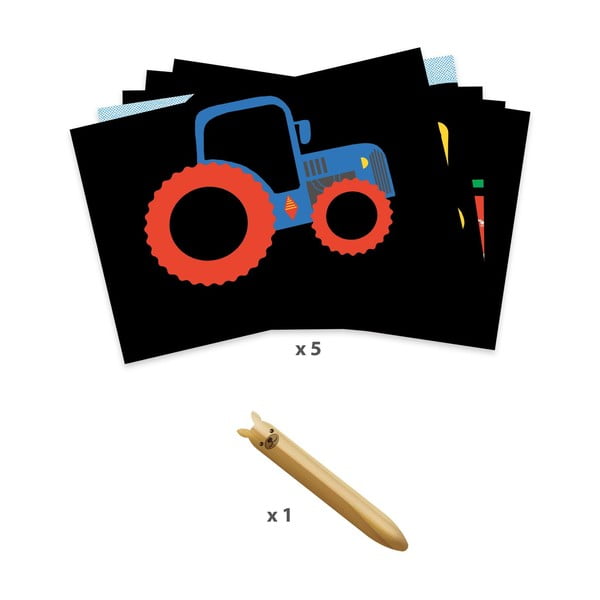 Immagini da grattare Means of Transport - Djeco-image-1