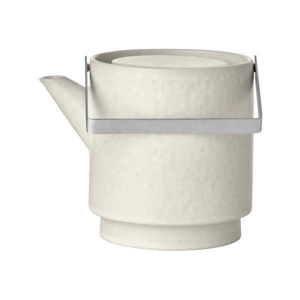 Teiera color crema in gres con filtro 1 l Makoto – Blomus-image-3