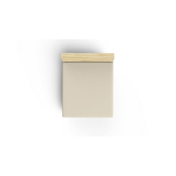Lenzuolo in cotone elasticizzato beige chiaro 140x190 cm - Mijolnir