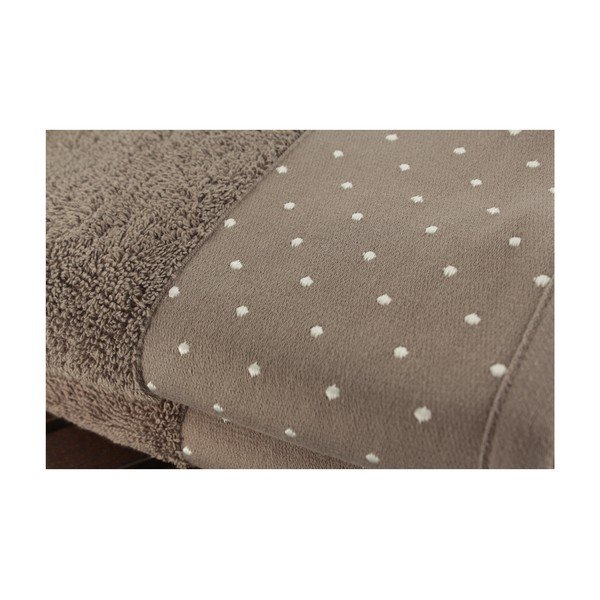 Set di 2 asciugamani in cotone marrone Patricia, 50 x 90 cm - Foutastic-image-1