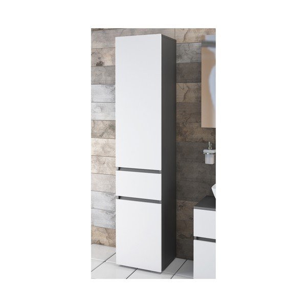Mobile alto bianco per bagno 38x180 cm Wisla - Støraa-image-4