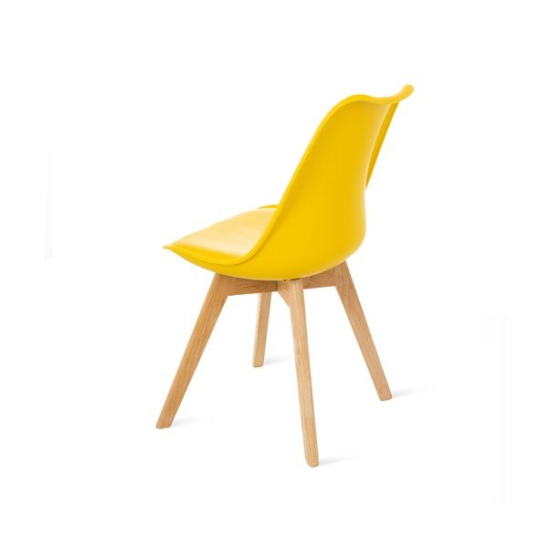 Set di 2 sedie gialle con gambe in faggio Retro - Bonami Essentials-image-4