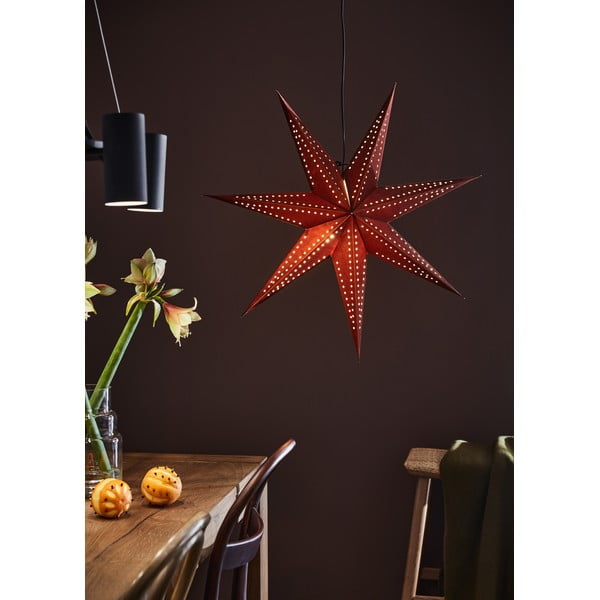 Decorazione luminosa rossa con motivo natalizio ø 75 cm Embla - Markslöjd-image-1