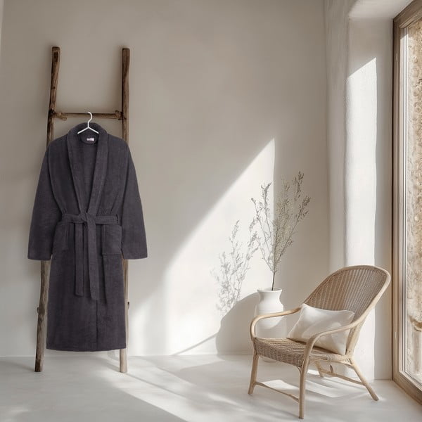 Accappatoio color antracite in cotone M/L Terry – HIP-image-1