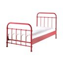 Letto per bambini in metallo rosso, 90 x 200 cm New York - Vipack