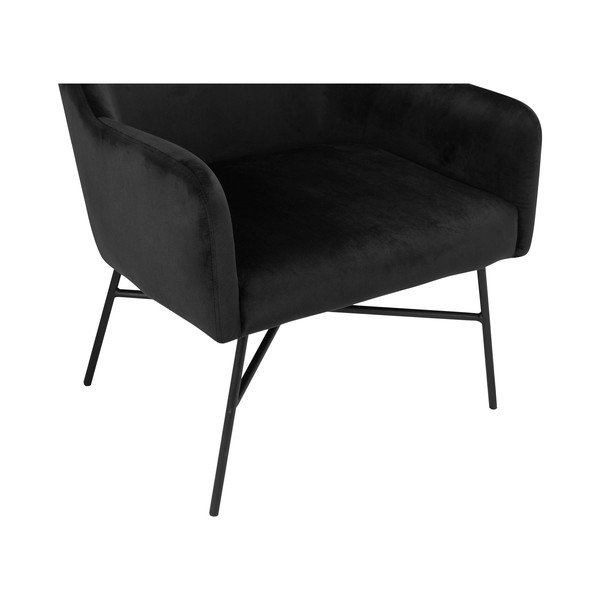 Poltrona in velluto nero Flora - Støraa-image-4