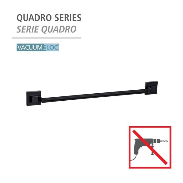 Porta asciugamani autoportante in acciaio inox nero Quadro - Wenko-image-4