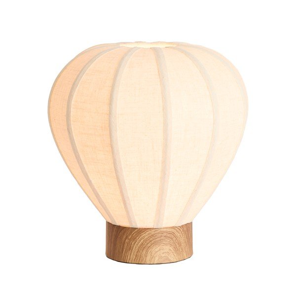 Lampada da tavolo color crema in metallo con paralume in tessuto (altezza totale 36 cm) Kyzo – Light & Living-image-1