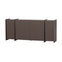 Cassettiera marrone scuro con effetto frassino 200x85x44 cm Brock – WOOOD