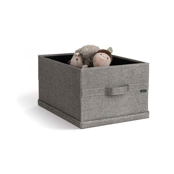 Scatola con coperchio grigia in tessuto 36x46x25 cm Soft Storage Large – Bigso-image-2